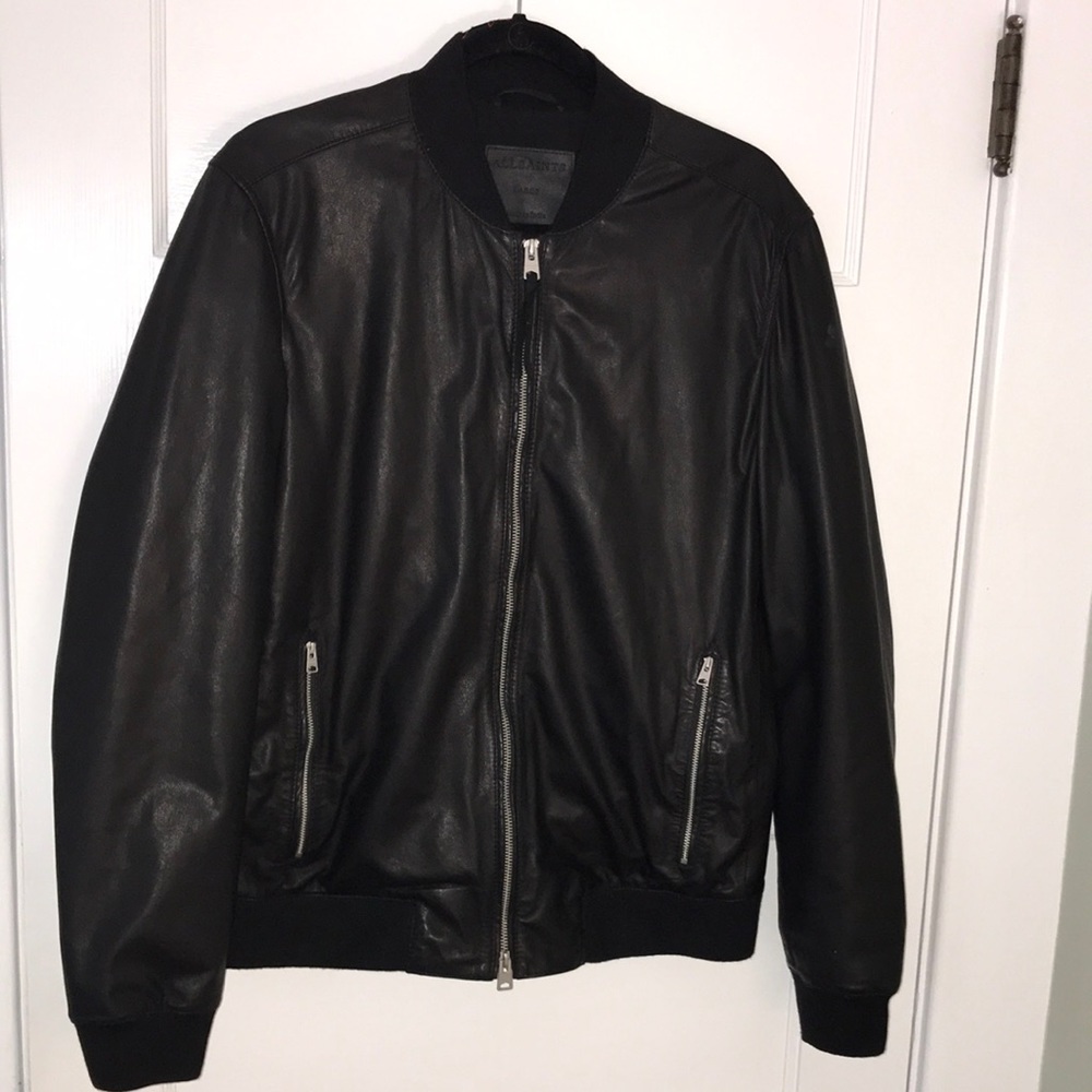 All Saints mower Bomber leather jacket